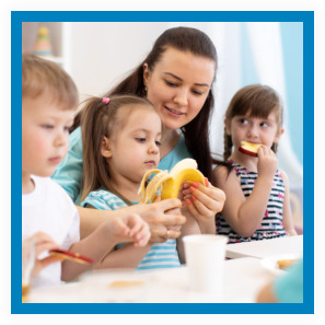 students having meal